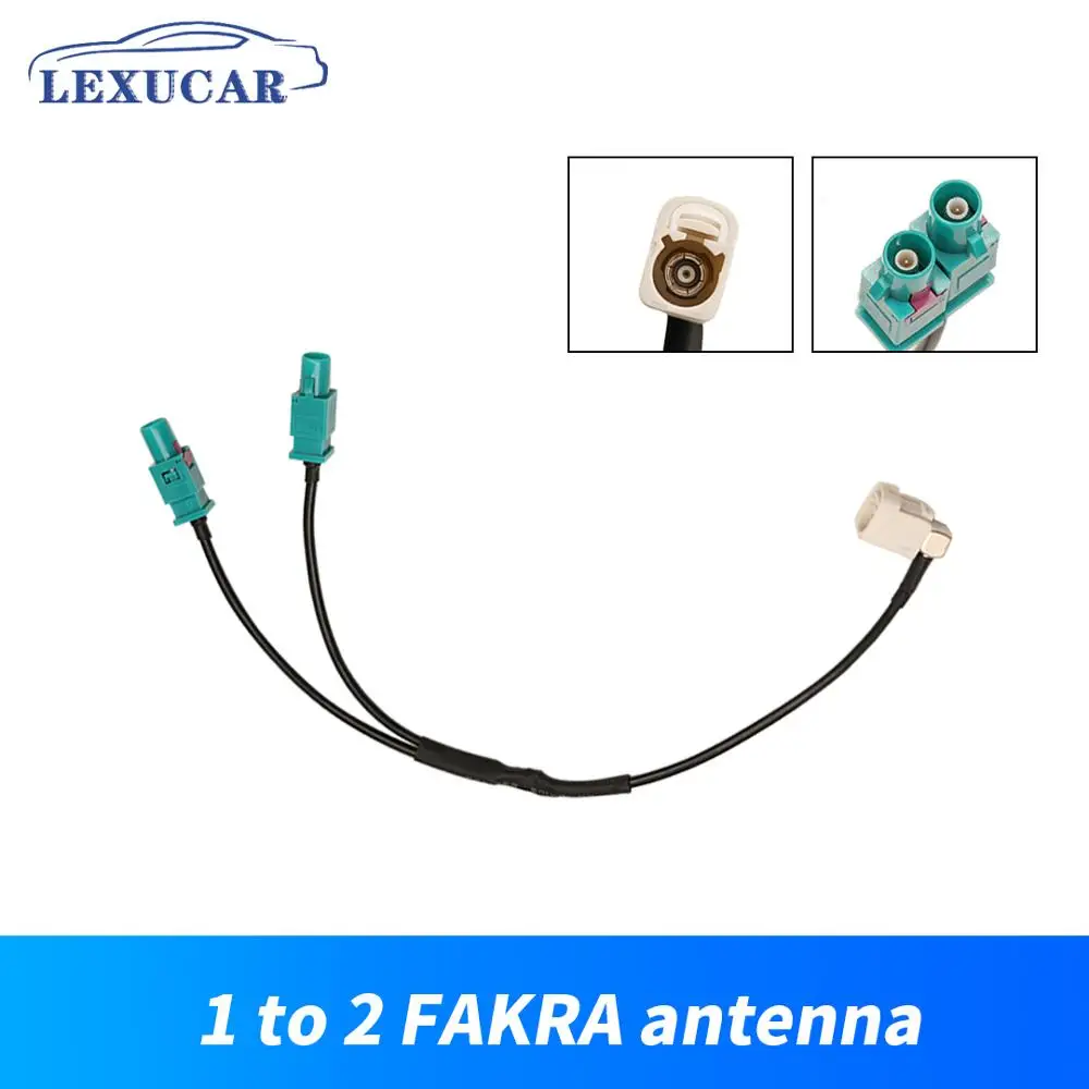 Male Head Conversion Cable Radio One 1 Fakra Female Head to Two 2 Fakra  Antenna interface Adapter Connector Universal