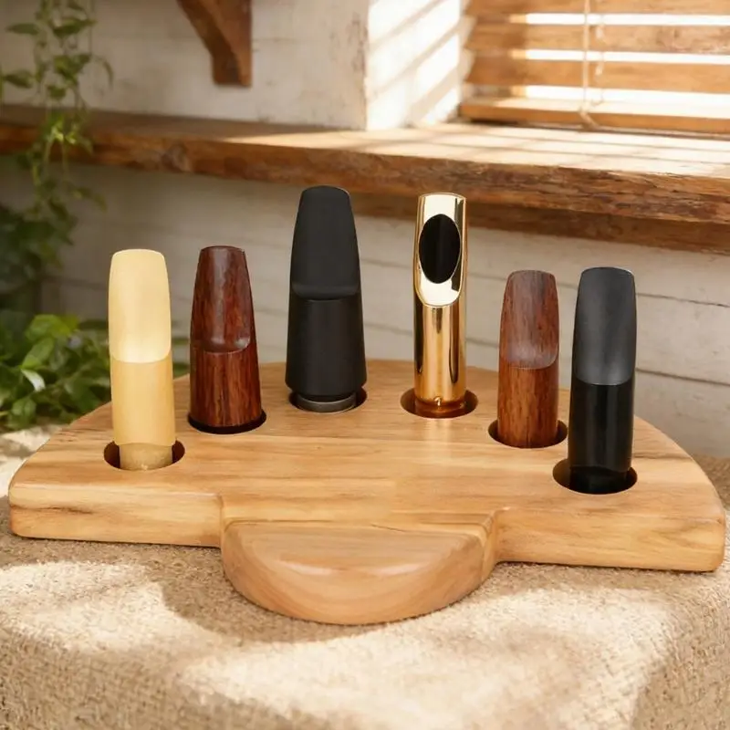 

Compact Mouthpiece Rack for Saxophone and Clarinet Storage Countertop Musical Instrument Accessories