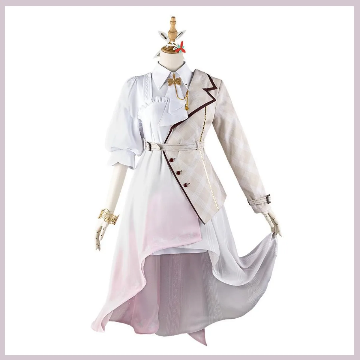 Anime Hololive Virtual YouTuber AZKi Cosplay Costume SorAZShotgun Powder Wig Dress Uniform Full Set Woman Sexy Carnival Suit