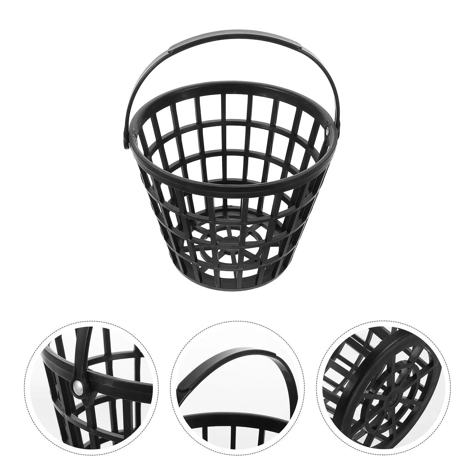 

1pc Large Capacity Ball Basket Plastic Storage Container Handle Portable Carrier Outdoor Practice Golf Accessories Organizer Bin