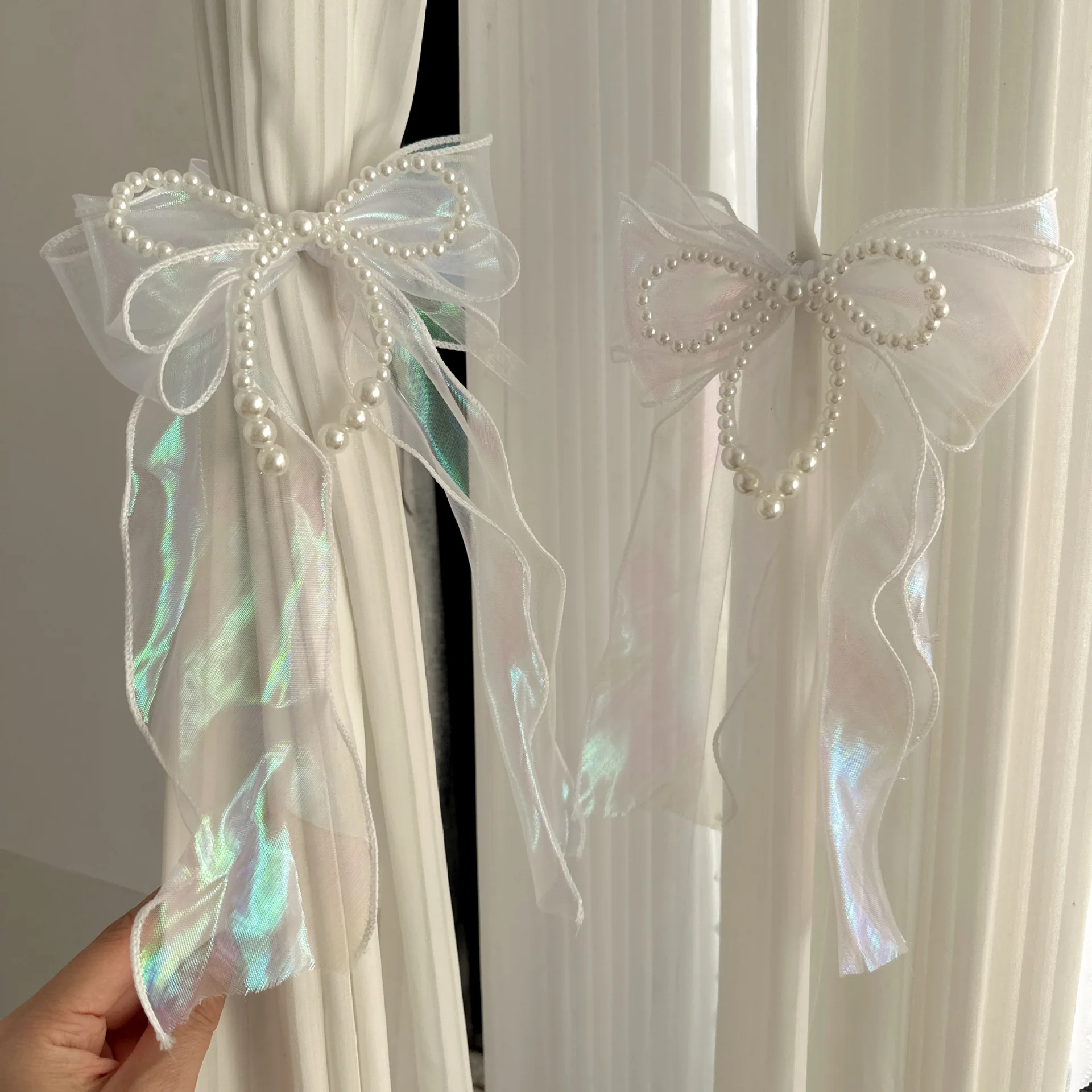 Drape Pull Backs Bowknot Drape Holders Tiebacks Draperies Holders Window Decor Bow Shape Drapery Tiebacks Decorative Holdbacks