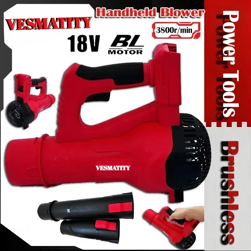 Portable Cordless Air Blower Brushless Handheld Leaf Jet Turbo Blower Power Tool For Milwaukee Battery