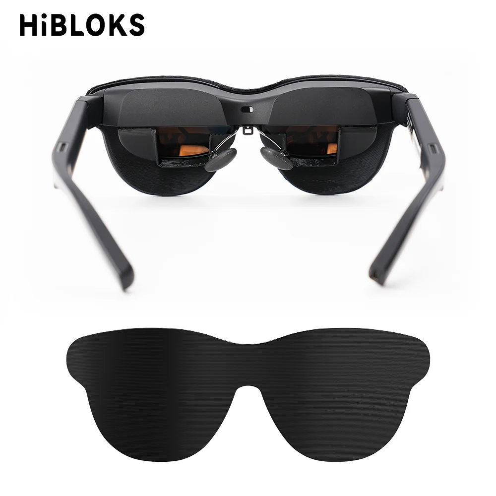 HiBloks Light Shield For RayNeo Air3/Air3s/Air3s Pro/Air4/Air 4 Pro Smart Glasses Accessories Full Coverage Quick Release Cover