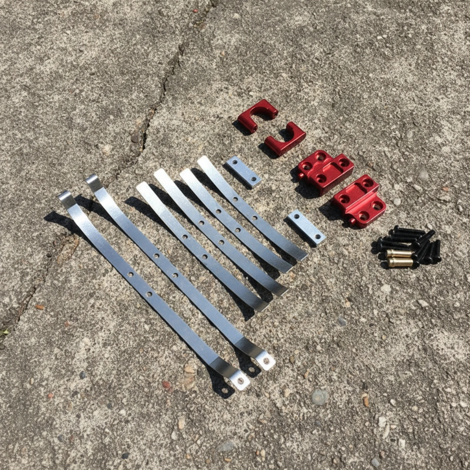Leaf Spring Chassis Support System Set Easy to Install Leaf Spring Kit with Hardware RC Car Parts Kit Compact Long-Wearing
