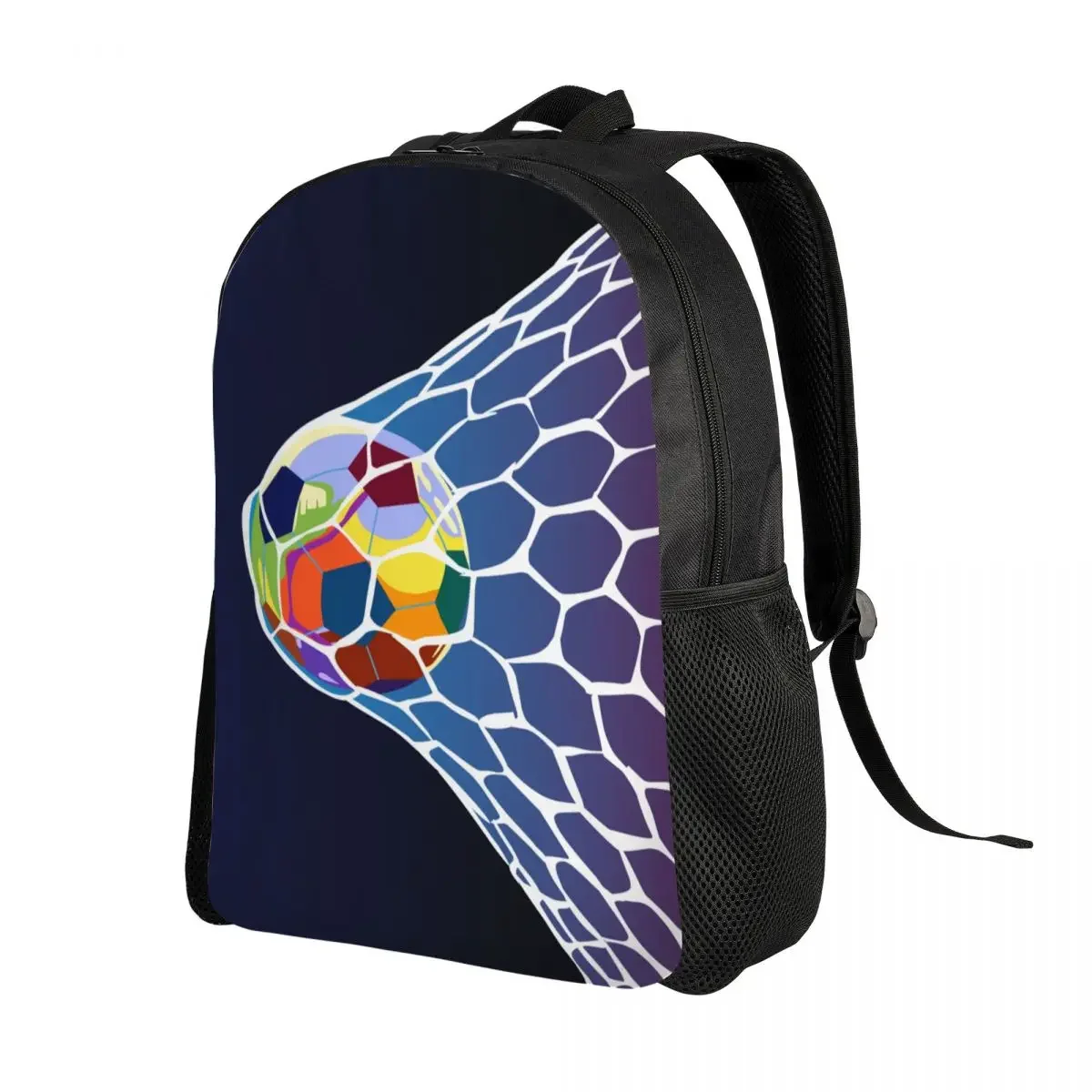 Custom Football Goal Backpacks for Men Women Waterproof College School Sports Lover Soccer Balls Bag Print Bookbag