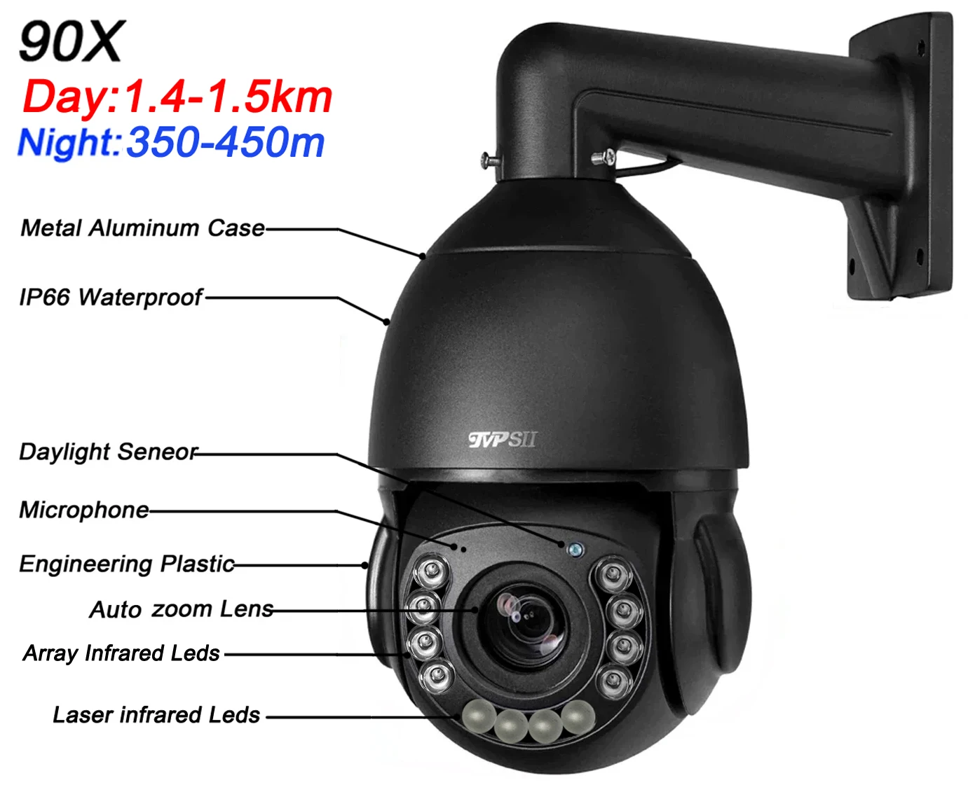 Imagem -02 - Camhi-auto Tracking Security Câmera Áudio ao ar Livre Onvif Wifi Velocidade Ptz 8mp 4k Zoom Óptico 90x Rotação de 360 ° 256g Preto