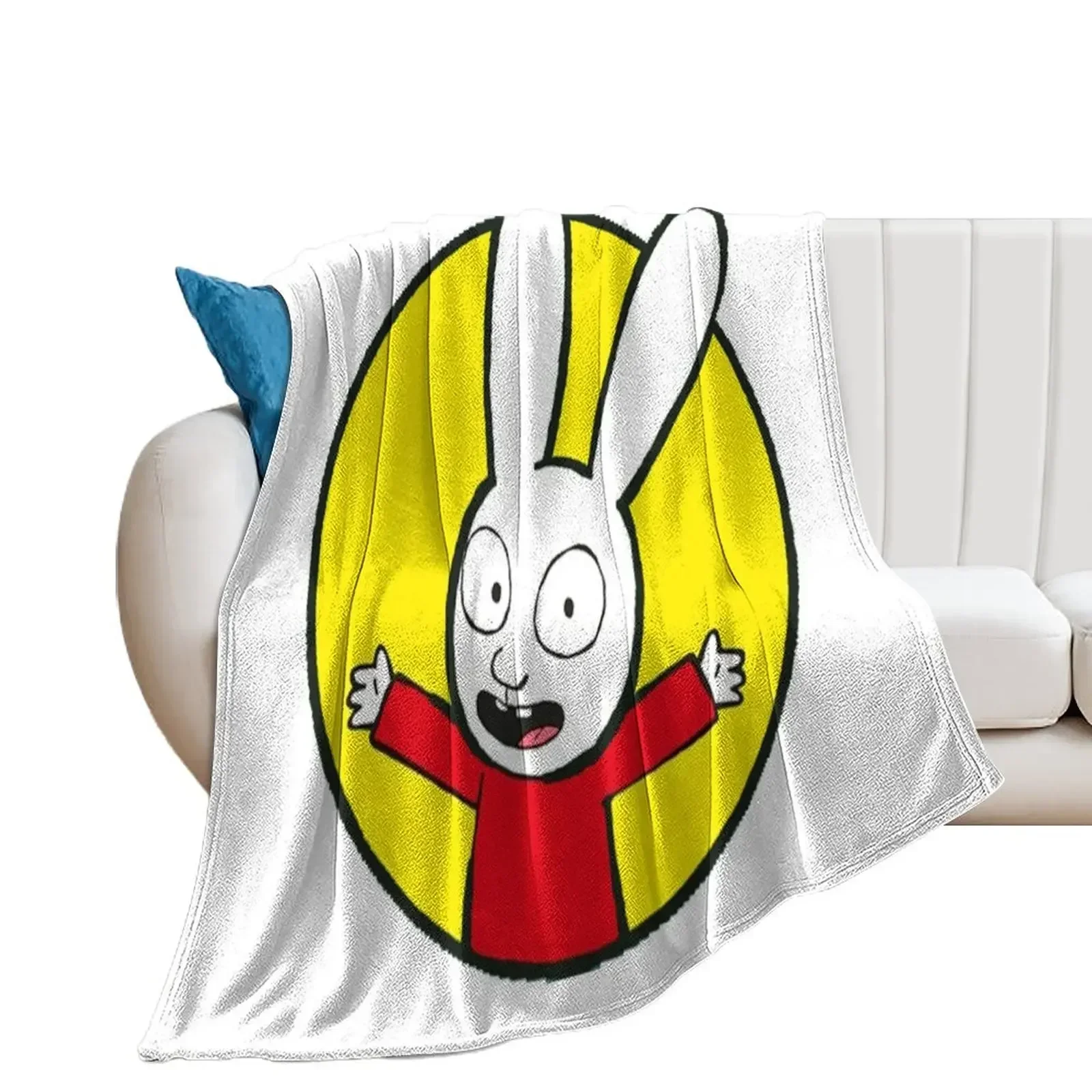 

Simon The Rabbit Throw Blanket wednesday Luxury Picnic Polar Blankets