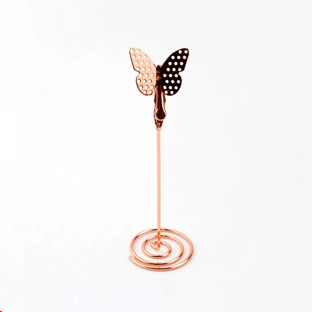 

10 Pcs Note Clip Ornaments Table Sign Holder Place Card Holders Stroller Numbers Rose Gold Cards Man