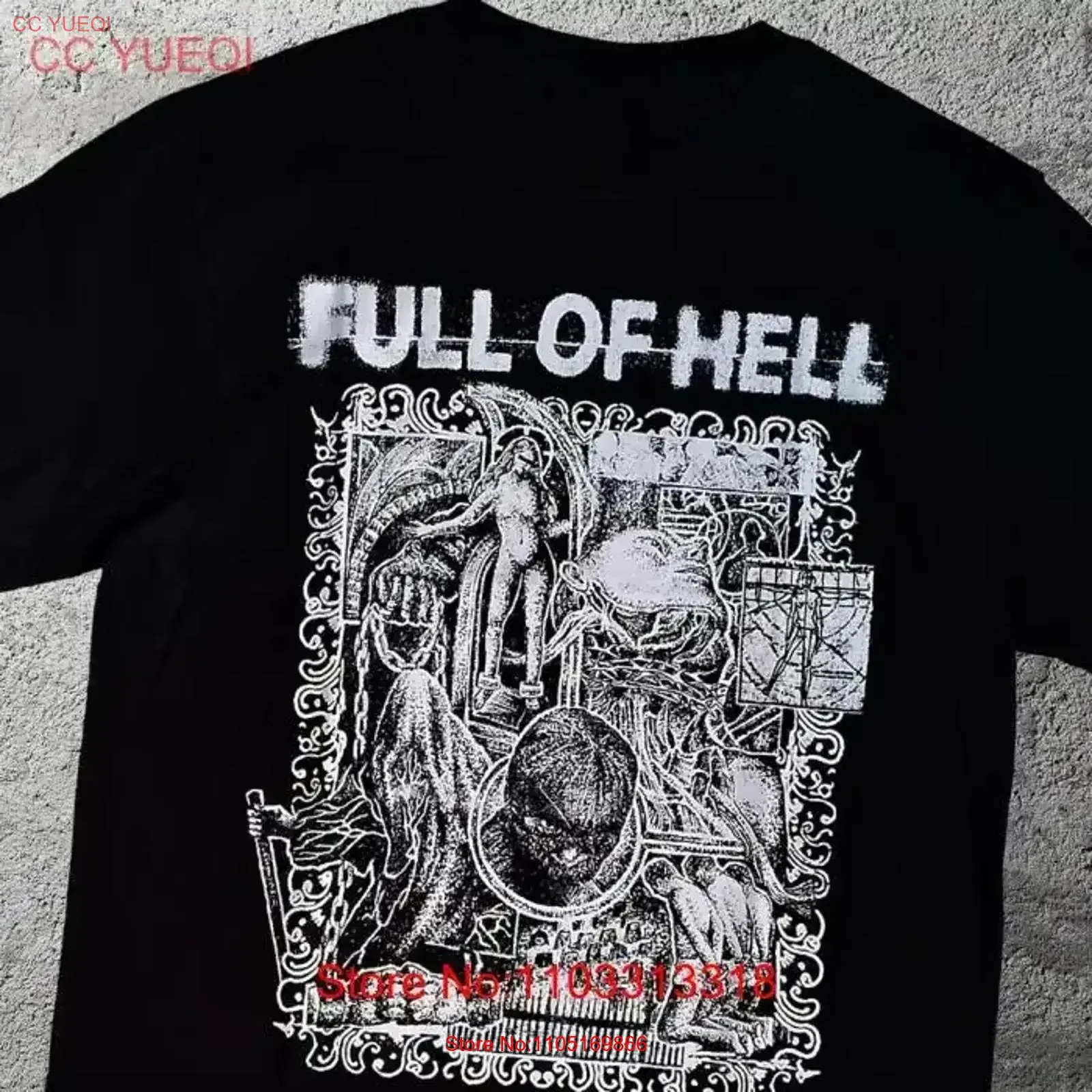 FULL OF HELL AMERICAN T Shirt Size S to 5XL IM0473 vintage Washed Soft Breathable Top For Everyday Wear Versatile Comfortable