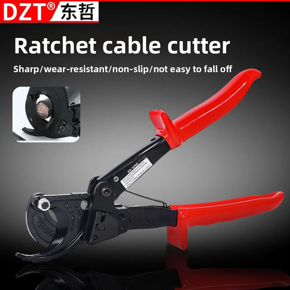 Manual Ratchet Cable Cutter HS-325A - Heavy-Duty Electrical Wire Cutting Tool