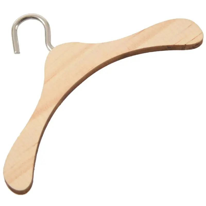 B05C-60Pcs Wooden Hanger For 1/4 BJD
