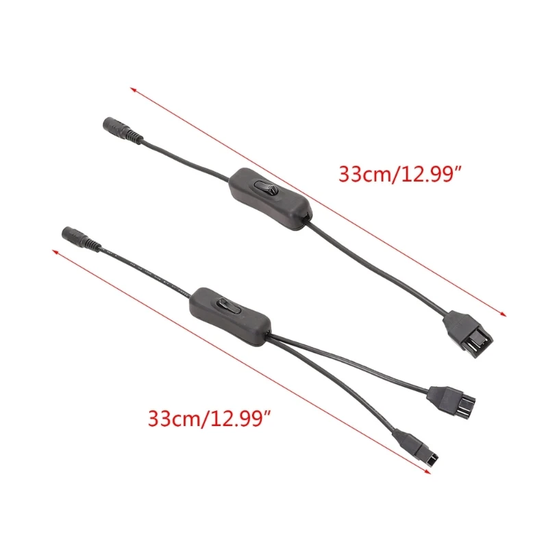 Kabel rozdzielacza zasilania do wentylatorów obudowy komputera PC Wtyczka DC5,5x2,1mm do złączy 4Pin Wentylator obudowy Zasilacz