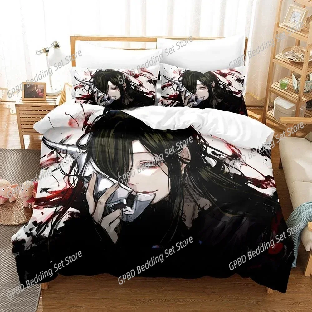 Fashion Anime Hell's Paradise Jigokuraku 3D NEW Duvet Cover Pillowcase Bedding Set Adult Boy Girl Bedroom Single Double Large