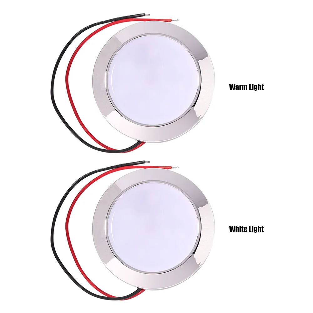 12V Recessed LED Ceiling Lights 1.8W 24 SMT LED Panel RV Ceiling Lamp IP65 Waterproof Motorhome LED Lights for Caravan RV Marine