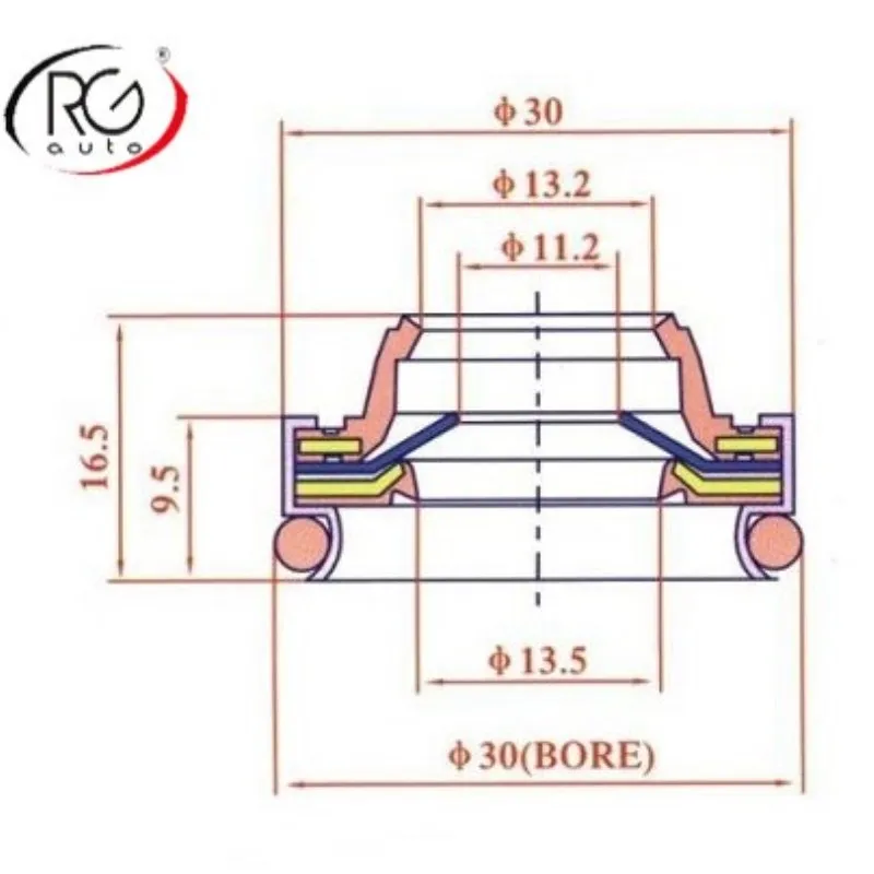 car compressor LIP TYPE Rubber-mounted  shaft seal/for DK CA11A,ND10PA15/17/20 OEM SEAL R134a,compressor