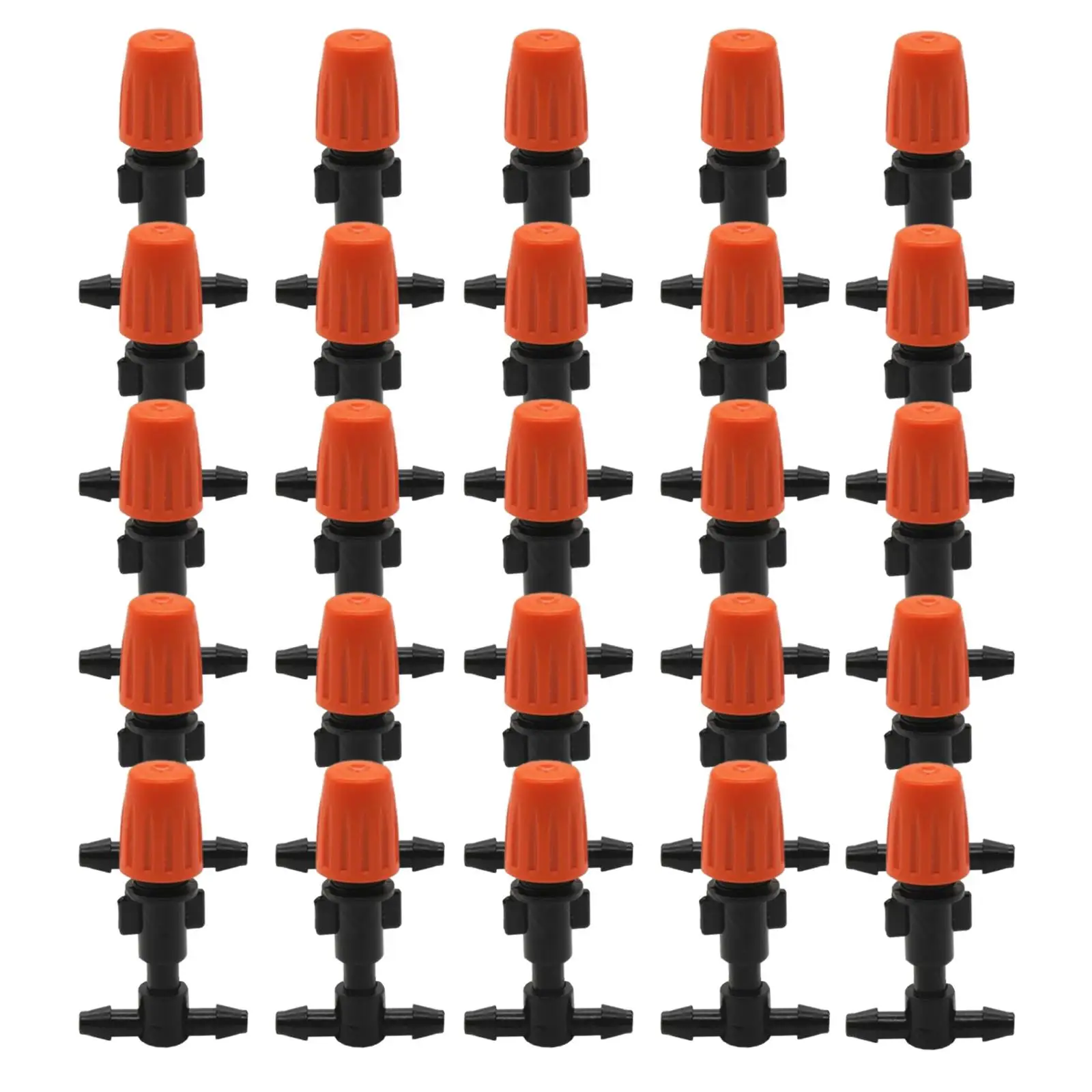 

25x Adjustable Atomizing Nozzles Drip Irrigation Spray Emitters for Park Garden Yard Agricultural Irrigation Flower Beds