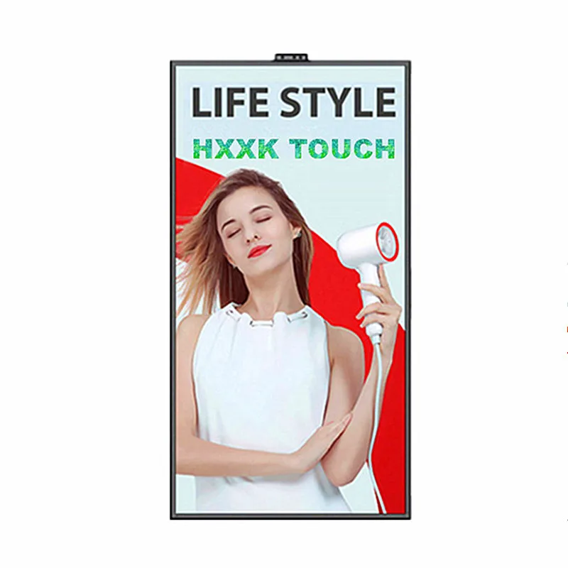 

Vertical Ceiling Mount Double Sided Shop Retail Window Hanging LCD Double Sided Window Display