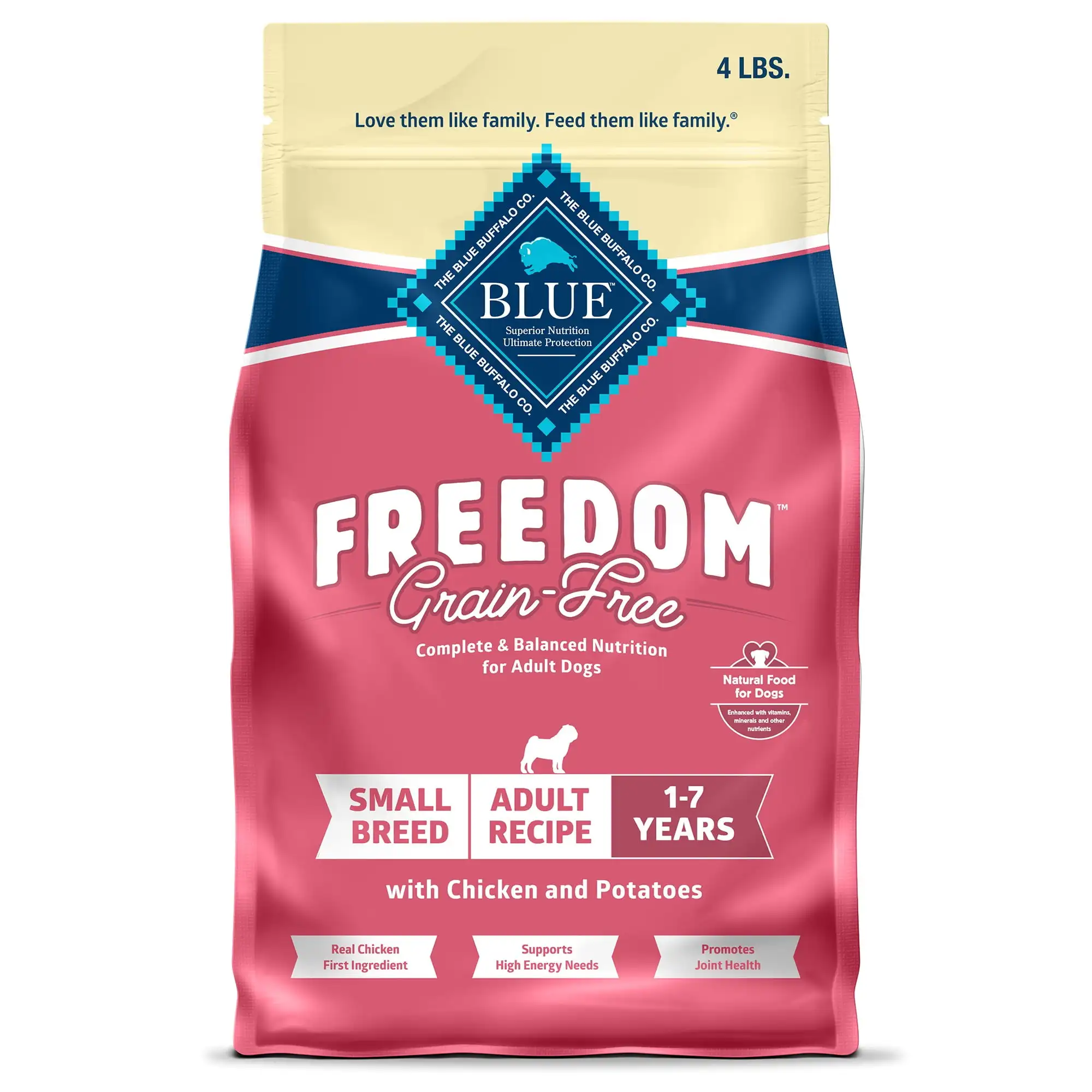 

Freedom Grain-Free Small Breed Adult Dry Dog Food, Chicken & Potatoes, 4 Lbs