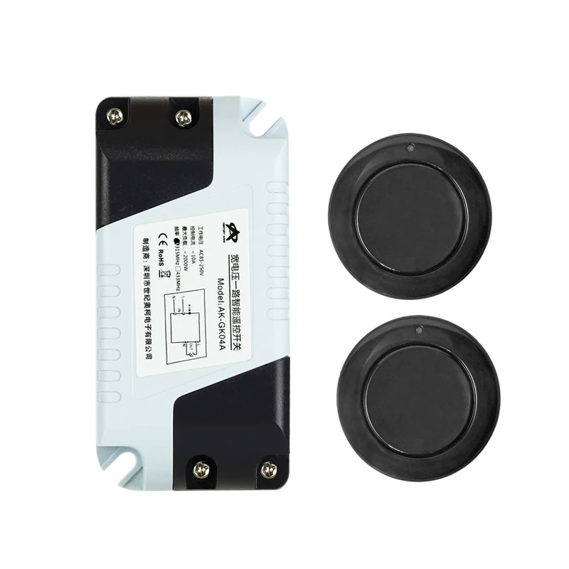 범용 RF 무선 리모컨 스위치 가전 제품, 조명 전구 전원, 스마트 홈, AC 85V, 110V, 220V, 240V, 433mhz