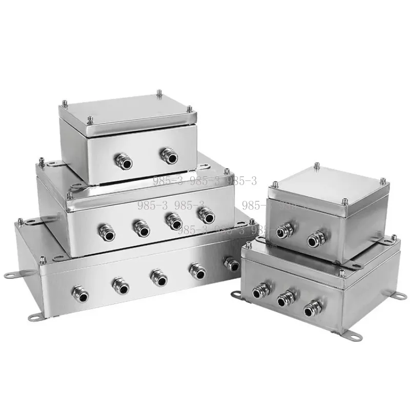 304 Stainless Steel Protective Box, Outdoor Waterproof Three-proof Junction Box for Cable Wiring