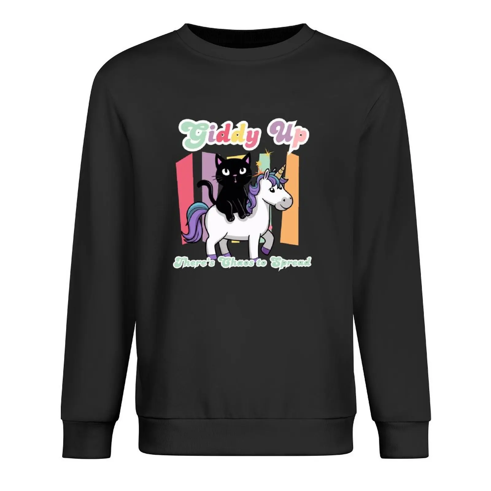 

Giddy up! There’s chaos to spread Pullover korean style clothes autumn jacket men graphic t shirts men oversize sweatshirt