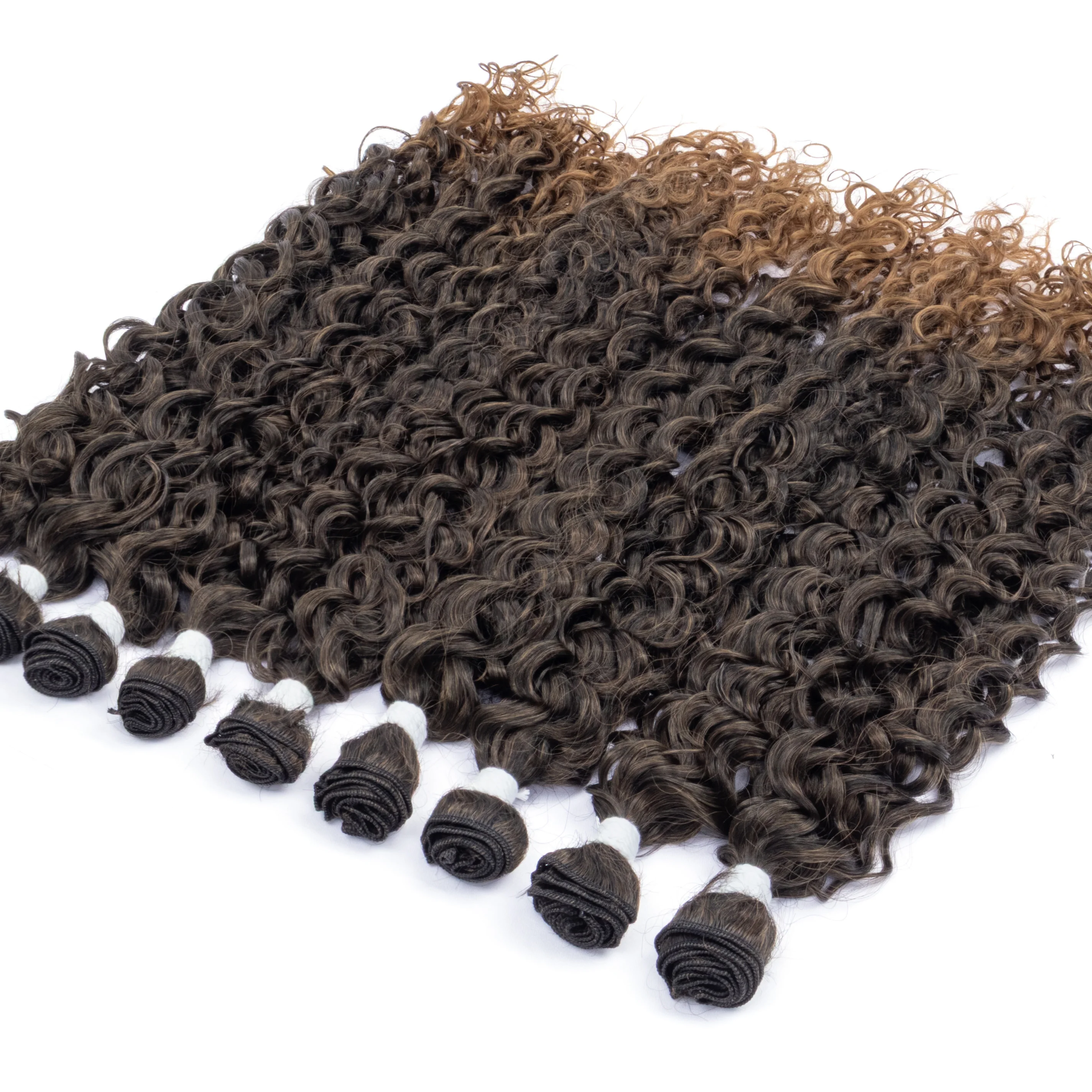 28 inch Synthetic Kinky Curly Long Loose Jerry Weave Hair Extensions 9PCS Pixie Curls Silk High Quality Hair Bundles for Weaving