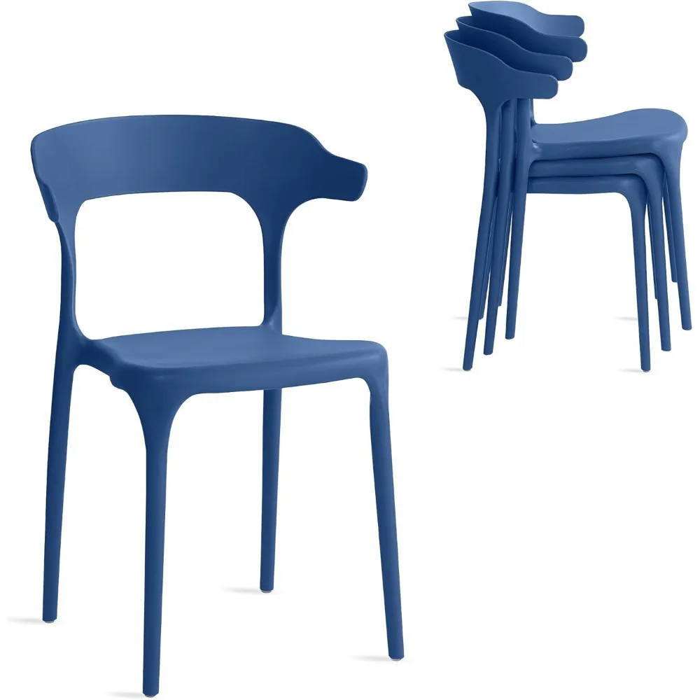 Nowoczesny zestaw krzeseł do jadalni z możliwością układania w stosy, bez montażu, krzesło z tworzywa sztucznego, krzesło ogrodowe, odpowiednie do kawiarni i restauracji wewnętrznych i zewnętrznych