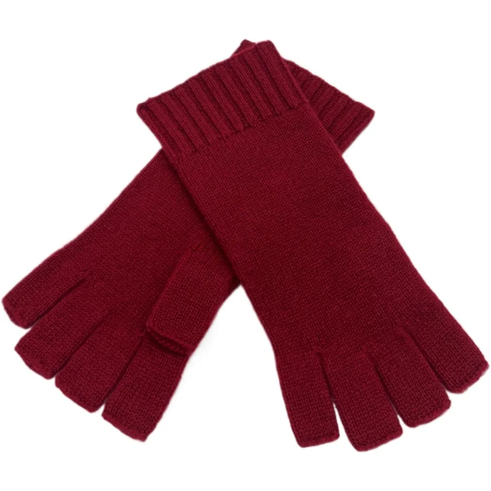 قفازات شتوية من جلد الغنم الأصلي للرجال مع بطانة من فراء الأرانب وصندوق هدايا