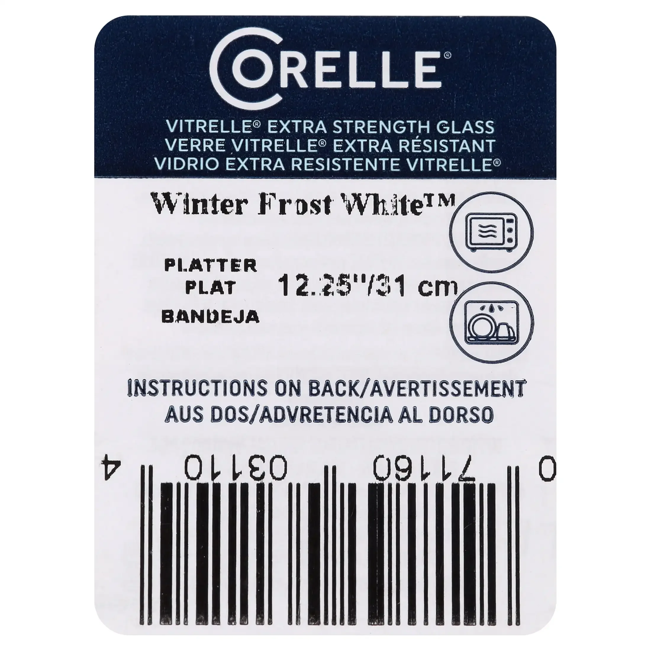 Piatto da portata Corelle Winter Frost White 12.25"