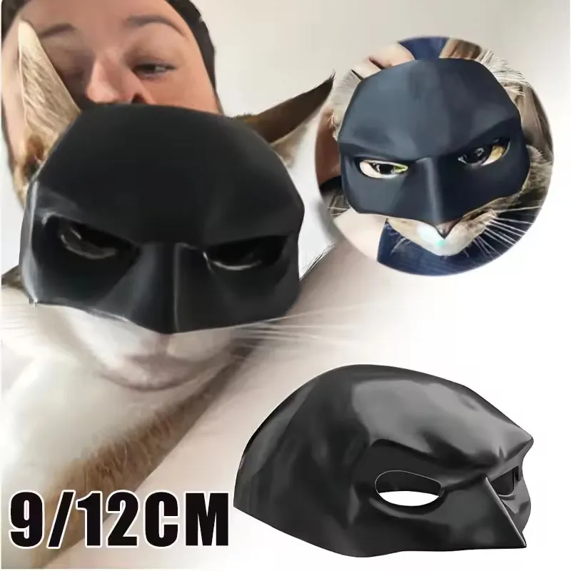 Bat Cat Avenger Mask Black Matte Bat Mask Superhero Pet Toys Cat Bat Pet Man Mask for Cat and Dogs Spooky Make-up Party Toy