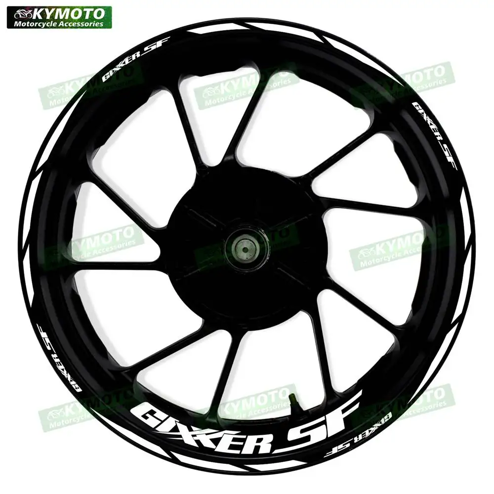 

Аксессуары для мотоциклов GIXXERSF GIXXER SF, 17-дюймовые наклейки на передние и задние колеса, обтекатель, светоотражающие наклейки, украшение