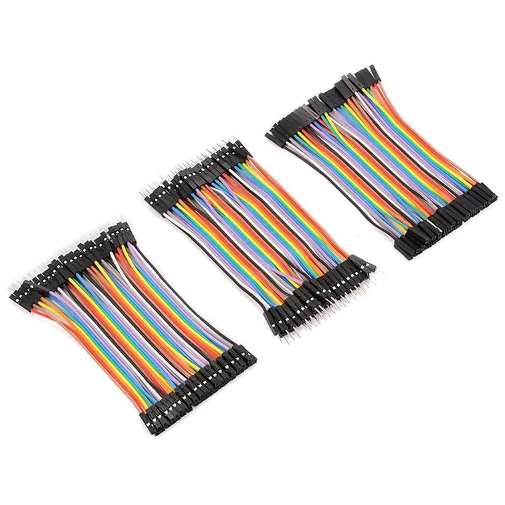 

Male To Male 40PIN Breadboard 10cm DIY 2.54mm Dupont Cable Connector Electronic Kit Jumper Wire