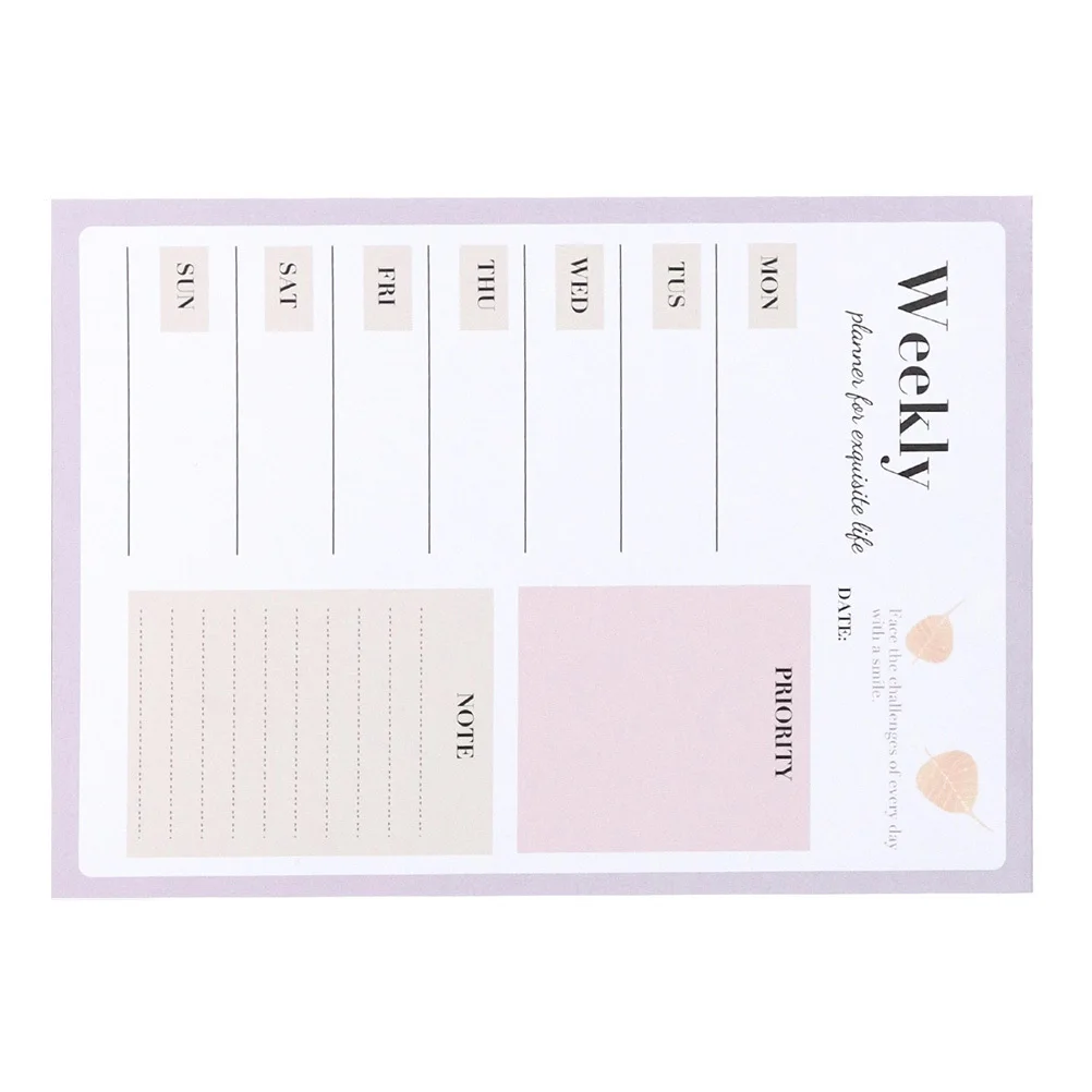 Multi-Function Note Pad Ideal for Scheduling Planning and Memo High-Quality Material Smooth Writing Experience Office Supply