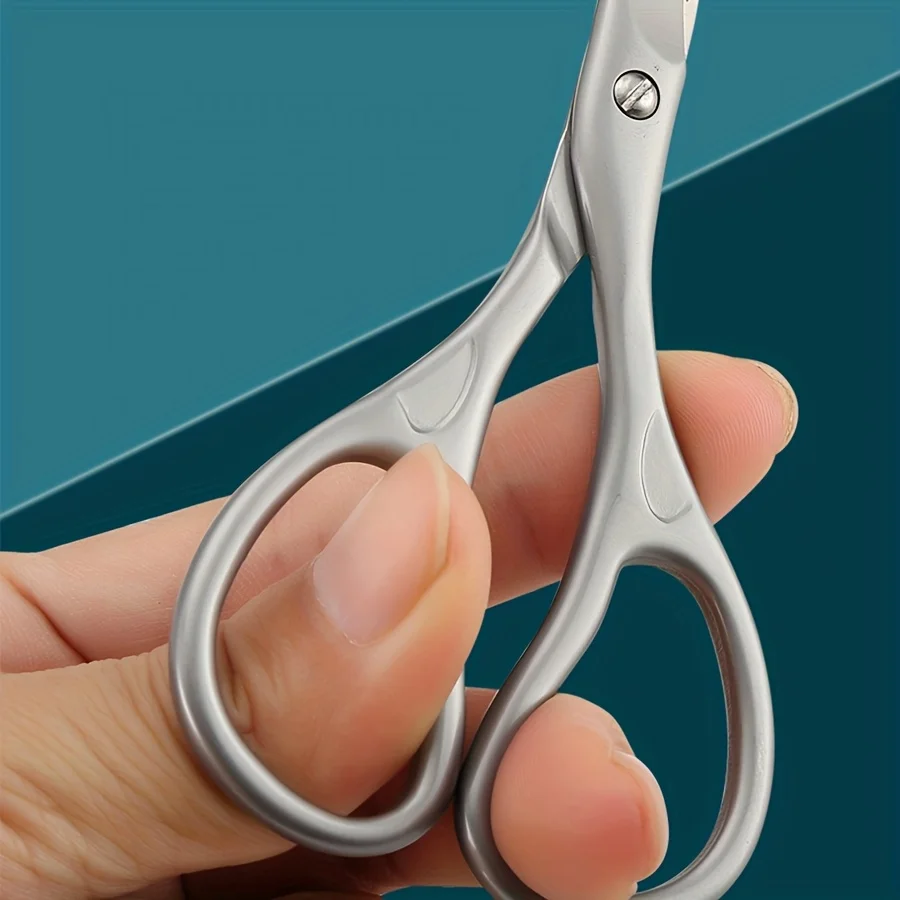 Professionelle Edelstahl-Nagelknipser mit Gebogenen Klingen - Präzisions-Trimmer für Augenbrauen, Wimpern, Maniküre & Pediküre – Detail 5