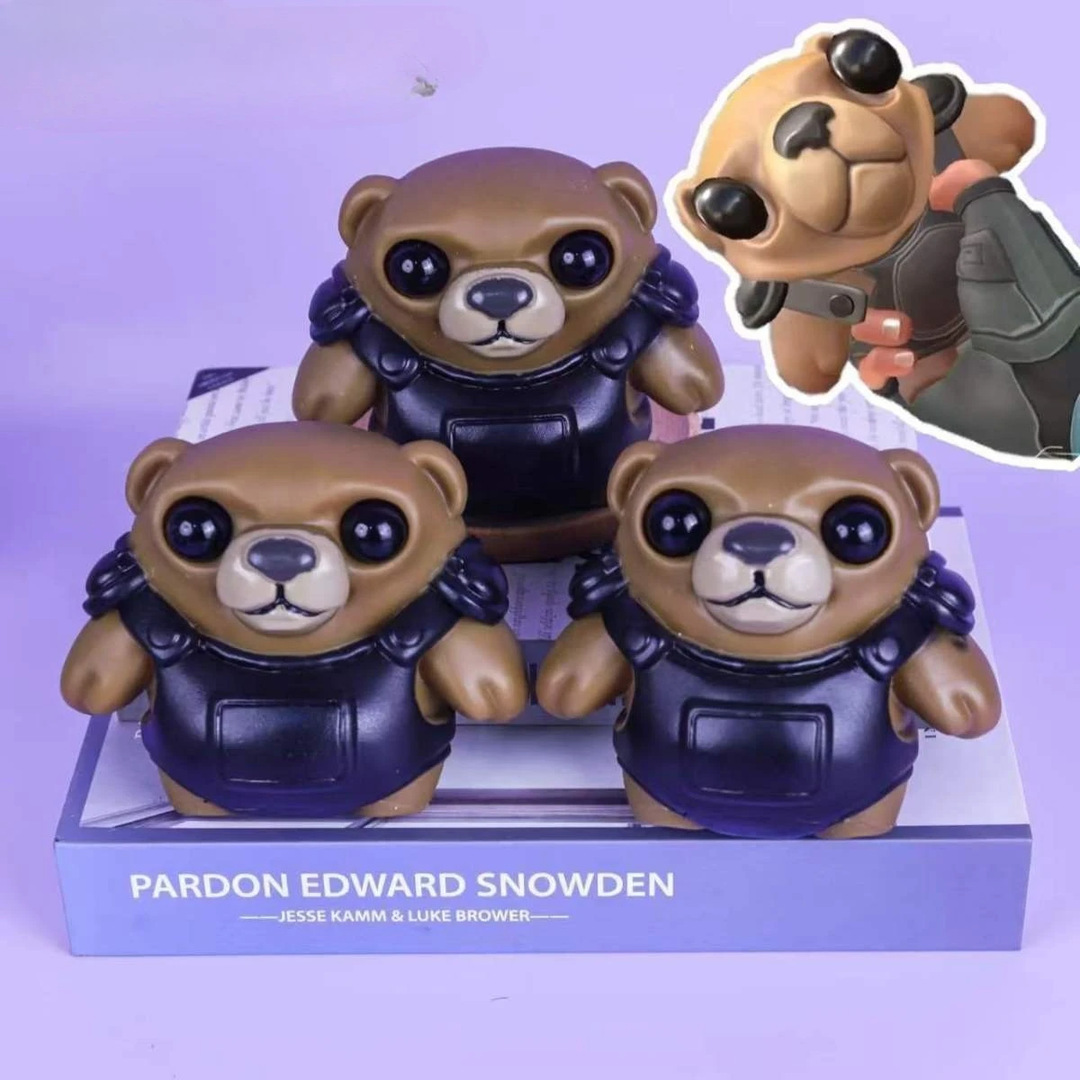 TACTI-SERIES Beruang Valorant Mengembalikan Periferal Permainan Dekompresi Lucu Model Boneka Dapat Diremas Ornamen Kerajinan Hadiah Koleksi