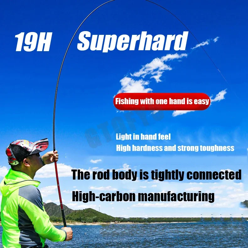 2.7M/4.5M/5.4M/6.3M/7.2M/8M/10M Telescopic Stream Rod Carbon Reservoir Pond  Fishing Rod Super Light Hard Fiber Hand Fishing Pole - AliExpress 18
