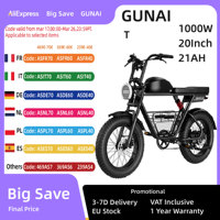 GUNAI-T Electric Bike For Adults,1000W Motor 20\