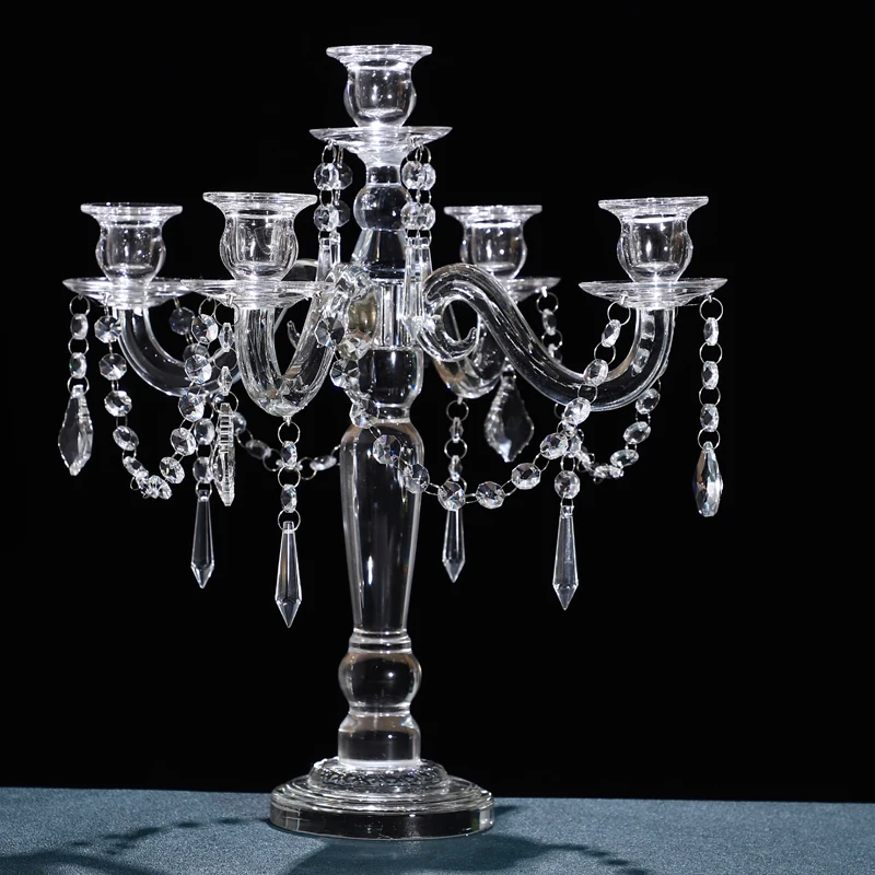 

Luxury Decoration Candle Holder Wedding Crystal Bathroom Candle Holder Candelabra Swieczniki Dekoracyjne Home Decor RR50HD