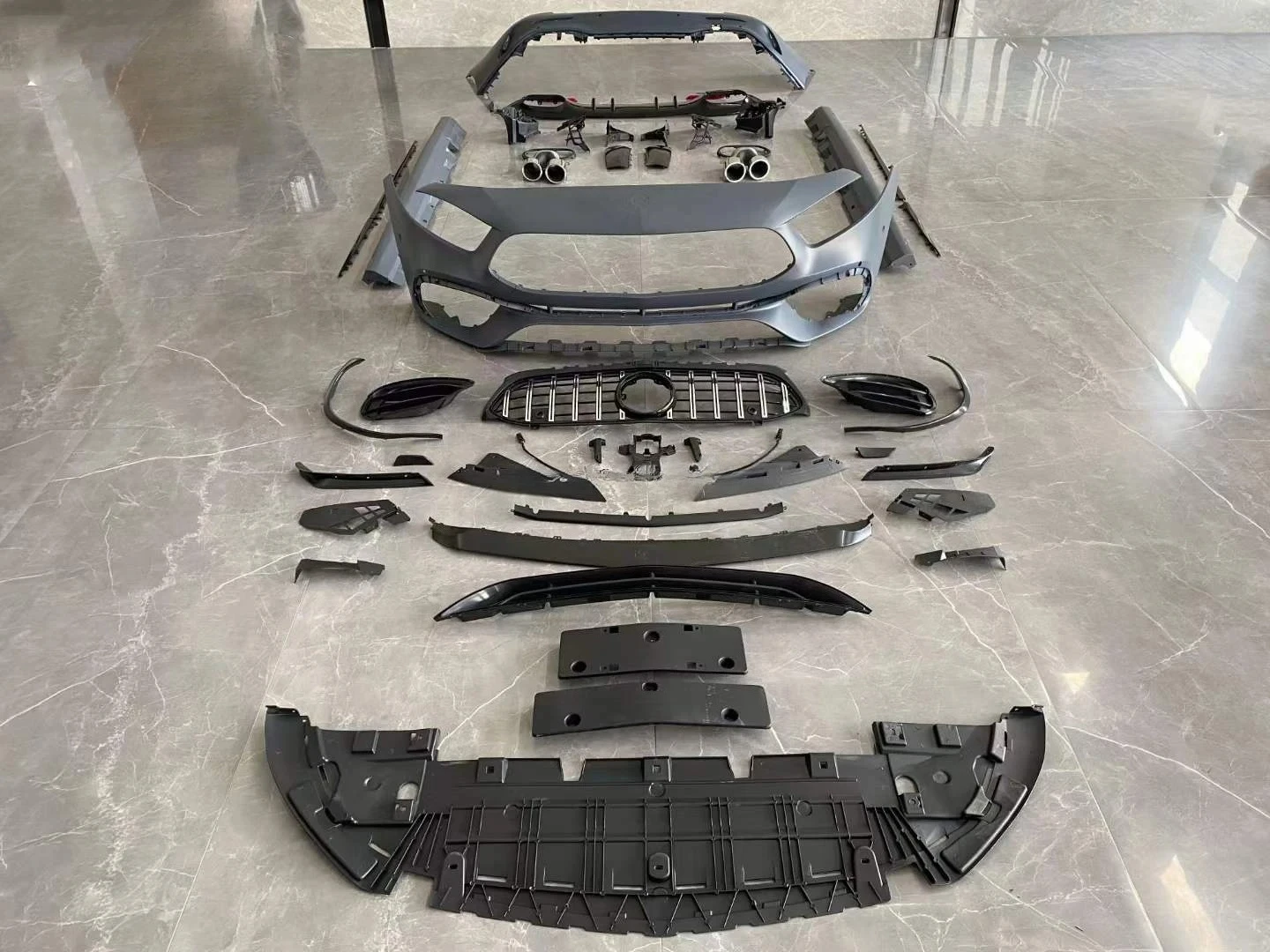 Coche Cc para W177 2019+, actualización Clase A a kit de carrocería 45S AMG, conjunto de parachoques delantero