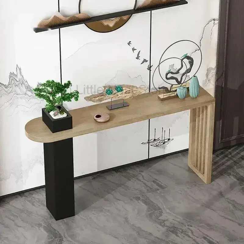 New Chinese Solid Wood Console Tables Into The Console Table Minimalist Creative Long Narrow Hallway Table Living Room Furniture