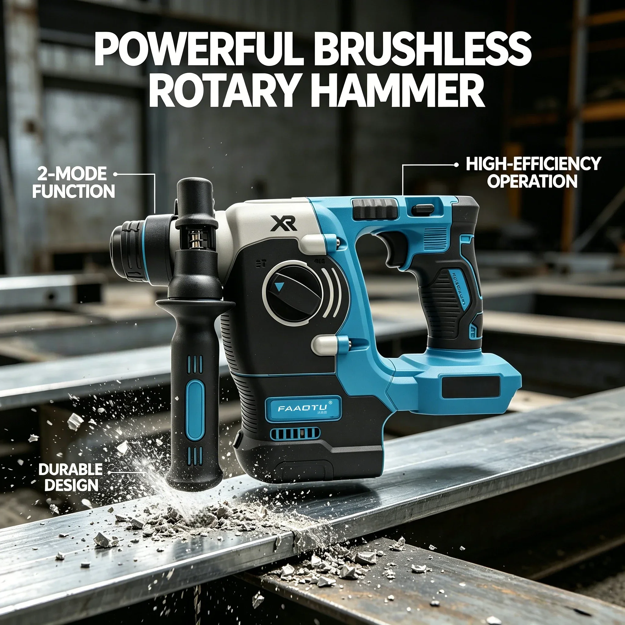 FAAOTU 273 Cordless Brushless Rotary Hammer -MT-level Power, for Drilling and Chiseling Tasks Suitable for MT battery NO battery