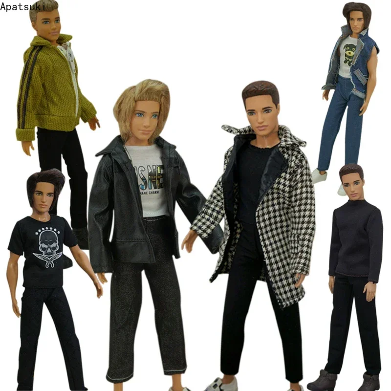 Ropa de muñeca a la moda para muñeco Ken, abrigo, camisa, pantalones, pantalones para Barbie, novio Ken Prince, accesorios para muñecas 1/6, juguetes