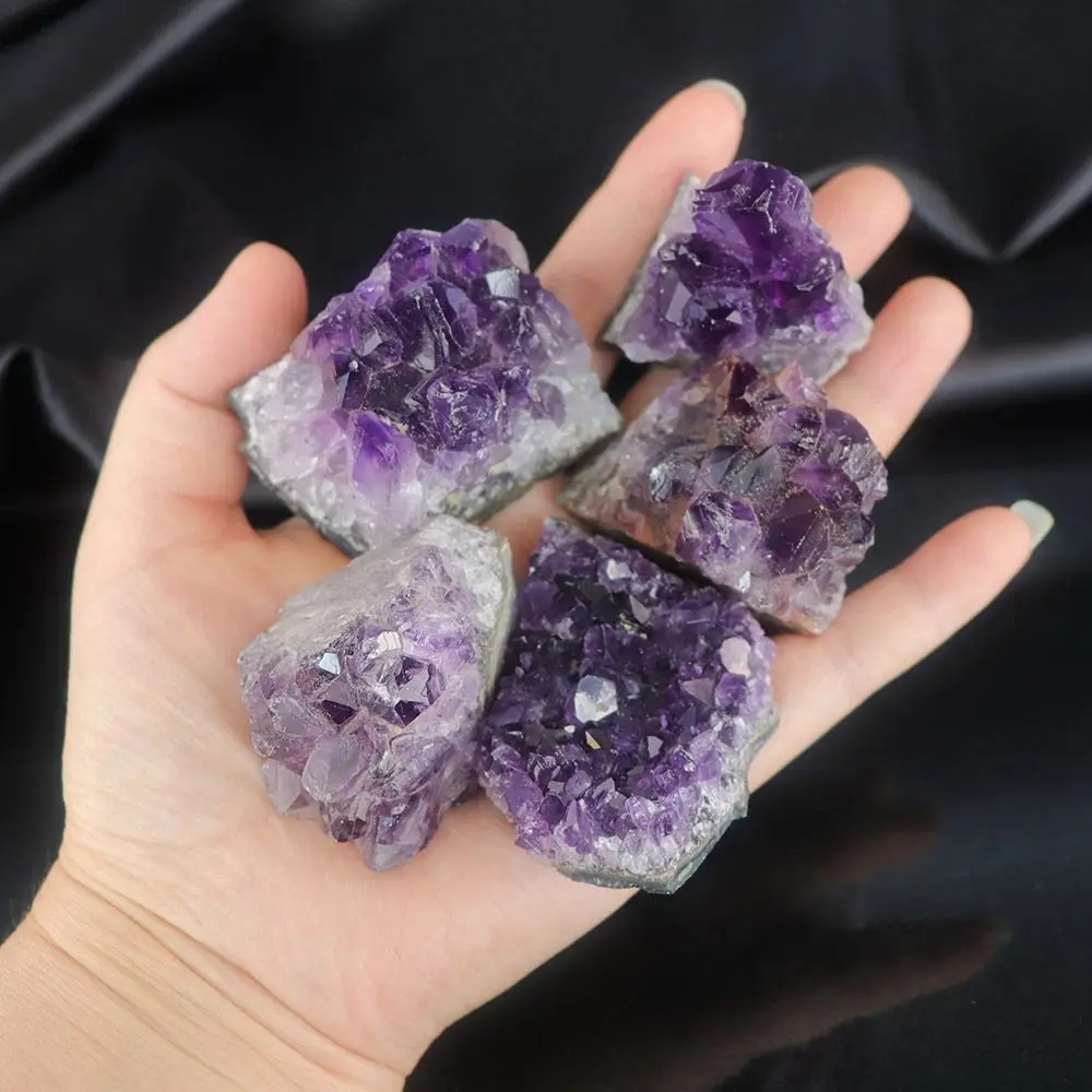 Natural Reiki 10-60g Healing Gemstones Energy Crystal Point Fluorite Spiritual Amethyst Crystal Quartz Stone Wand