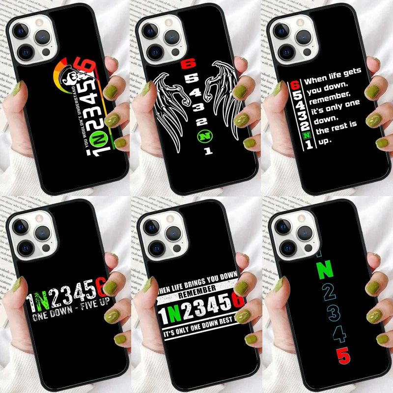 1N23456 Motorcycle Phone Case For iPhone 16 15 14 plus XR XS 11 12 13 Pro max Soft Bumper Shell Cover coque