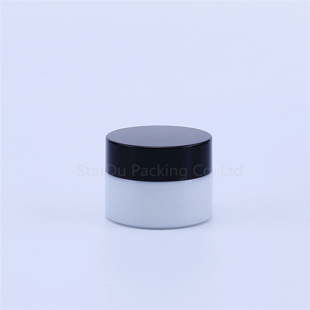 

300pcs 15g White Glass Cream Jars Cosmetic Packaging With Lid Plastic Caps & Inner Liners Round Empty Small Glass Jars