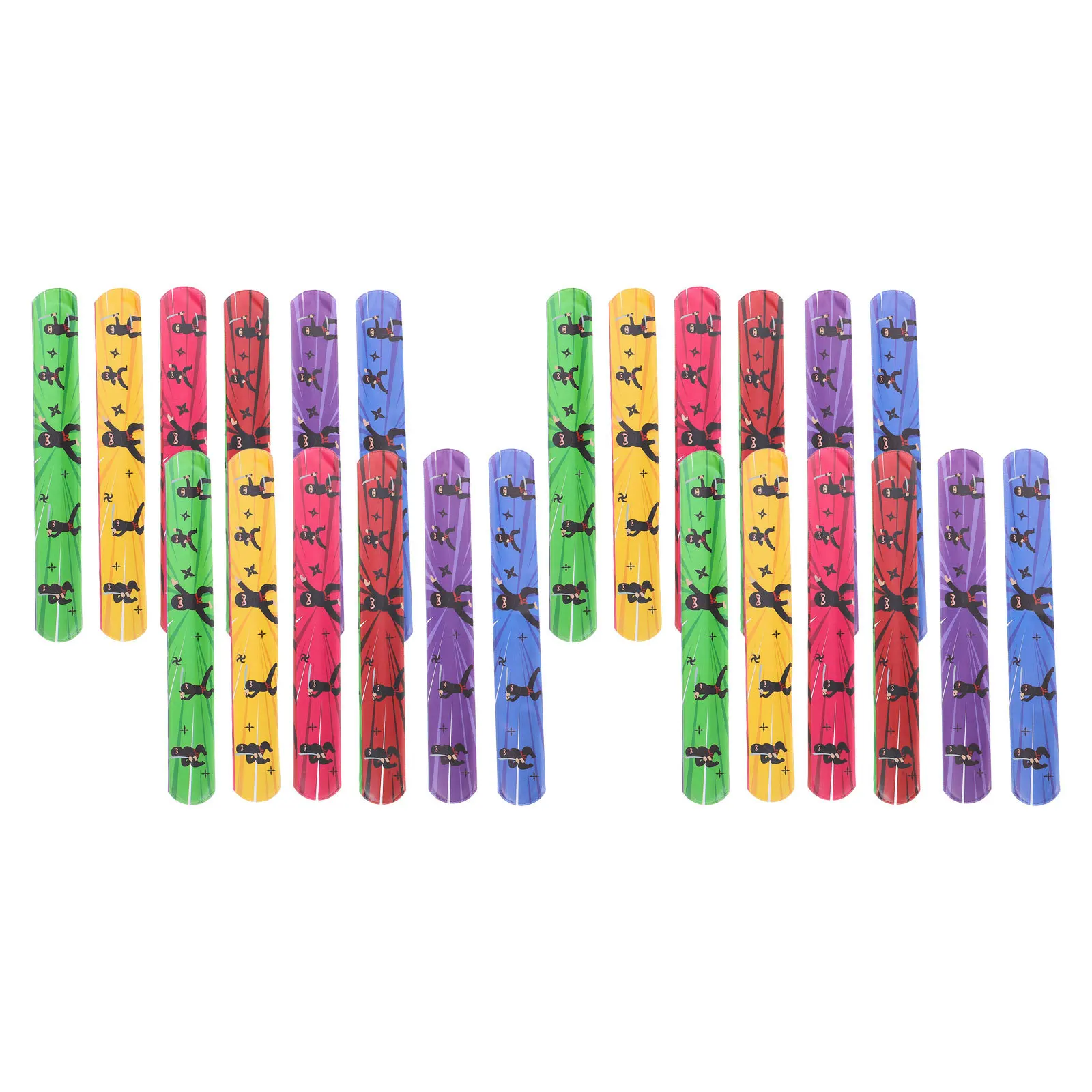 

24Pcs Halloween Slap Bracelets Bulk Snap Wrist Bands for Party Favors School Craft Projects Kids Activity Gifts