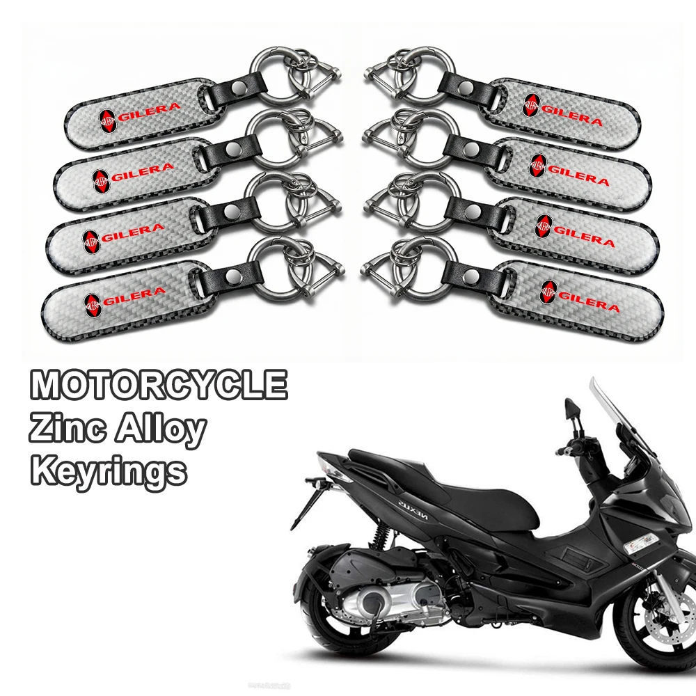 Llavero de motocicleta de fibra de carbono 3D, logotipo personalizado para Gilera Runner 125 180 200 Nexus 500 300 250 GP 800 DNA GP800 RC