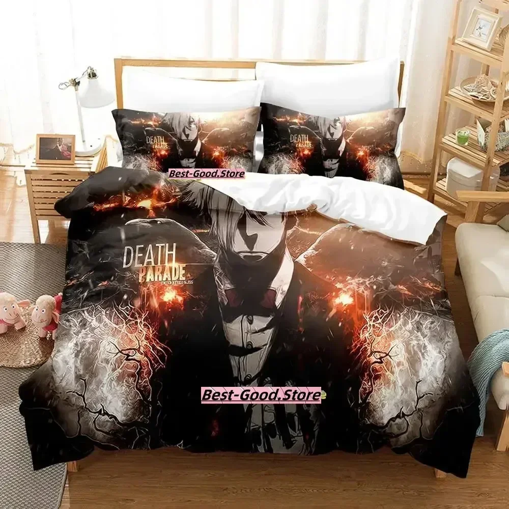 New Death Parade Bedding Set Duvet Cover Sheet Printed Bed Set Pillowcase Bed Full Queen King Size Comforter Bedroom