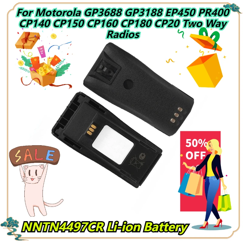 

NNTN4497CR Li-ion Battery For Motorola GP3688 GP3188 EP450 PR400 CP140 CP150 CP160 CP180 CP20 Two Way Radios