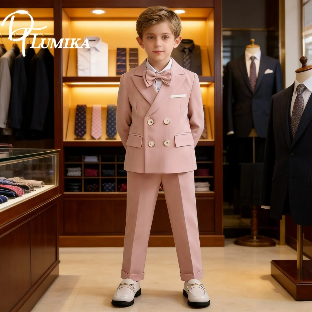 Premium Tailored Boys Suit Set Including Blazer Pants Stylish Kids Tuxedo Set From 3 to 14 Years Outfit